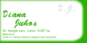 diana juhos business card